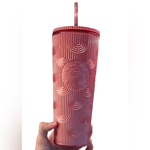 Starbucks Other - Starbucks Dusty Rose Shimmer Shell Venti Cold Cup